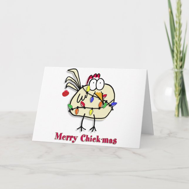 Merry Chick.mas Fun Holiday Card (Front)