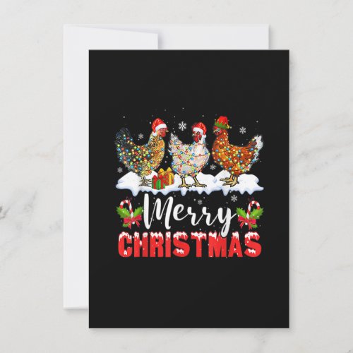 Merry Chickenmas Chicken Christmas Tree Funny Xmas Invitation