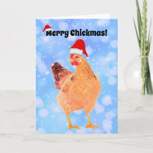 Merry Chickmas - 7" x 5" Card (Front)