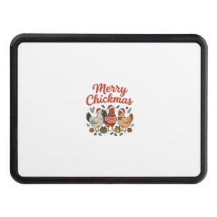 Merry Chickmas Chicken Christmas Hitch Cover