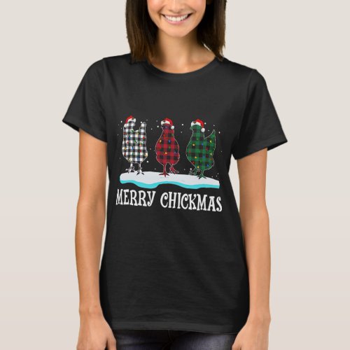 Merry Chickmas Chicken Christmas Ornament Lights S T_Shirt