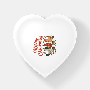 Merry Chickmas Chicken Christmas Paperweight