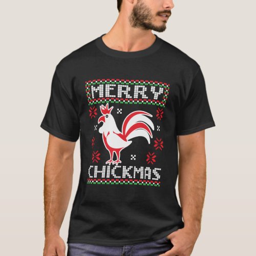 Merry Chickmas Chicken Ugly Christmas Sweater