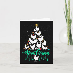 Merry Chickmas Christmas Chicken Tree Fun  Card