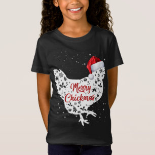 Merry Chickmas Funny Chicken Pet Lover Santa Hat G T-Shirt