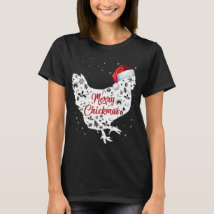 Merry Chickmas Funny Chicken Pet Lover Santa Hat G T-Shirt