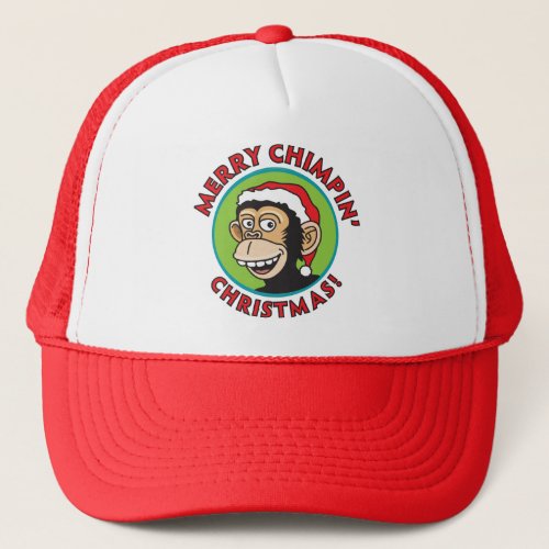 Merry Chimpin Christmas Trucker Hat