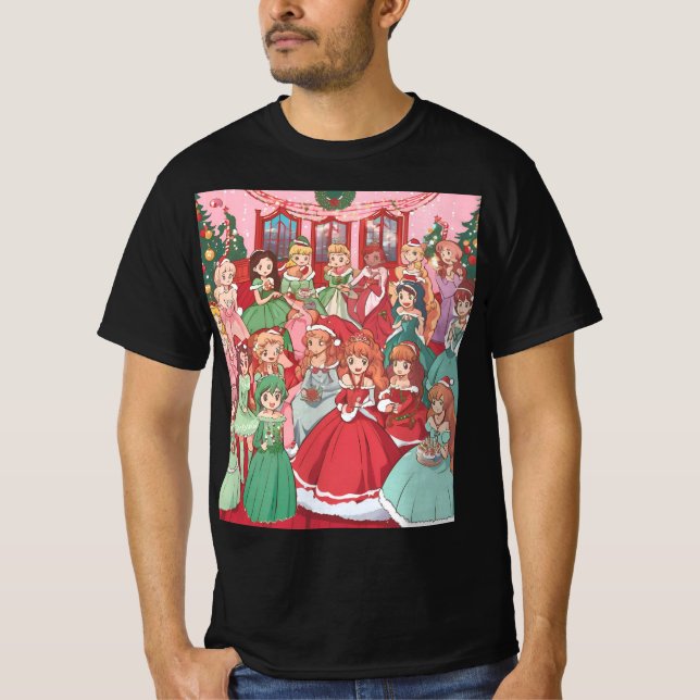 Merry Chirstmas And Friends T-Shirt (Front)