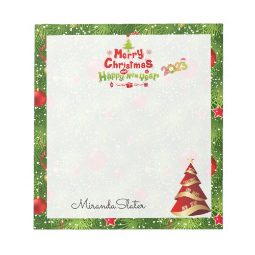 Merry Chirstmas and Happy New Year2023 Notepad