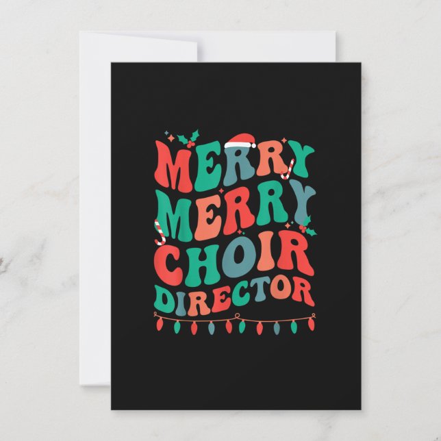 Merry Choir Director Christmas Choir Directors Xma Invitation (Front)