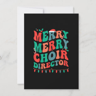 Merry Choir Director Christmas Choir Directors Xma Invitation