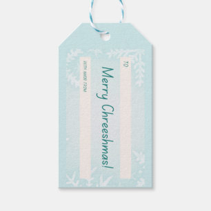 Merry Chreeshmas Snowflake Gift Tags