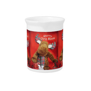 Merry Chris Moose Beverage Pitcher