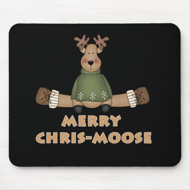 Merry Chris-Moose Mouse Pad (Front)