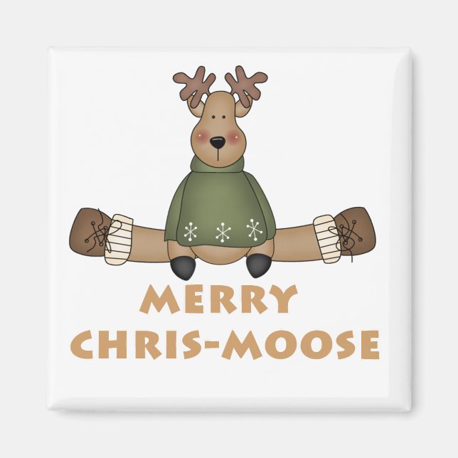 Merry Chris-Moose T-shirts and Gifts Magnet (Front)
