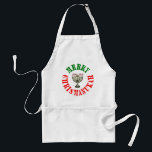 Merry Chrismanukah- Christmas Chanukah Menorah Adult Apron<br><div class="desc">The perfect way to celebrate both Christmas and Hanukah all at the same time. Merry Christmas   Happy Chanukah = Merry Chrismanukah,  complete with Candy Cane Menorah Candles.</div>