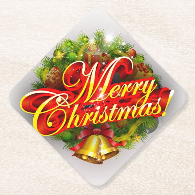 Merry Chrismas  Gift Toys Paper Coaster (Front)