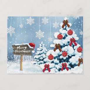 Merry Chrismas Holiday Postcard