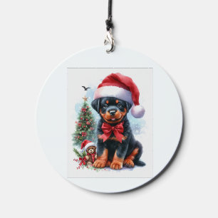 Merry Chrismas my little rottweiler  Wind Chime