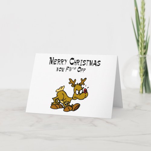Merry Chrismas Now Fck Off Holiday Card
