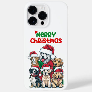 Merry Chrismas with dogs Case-Mate iPhone 14 Pro Max Case
