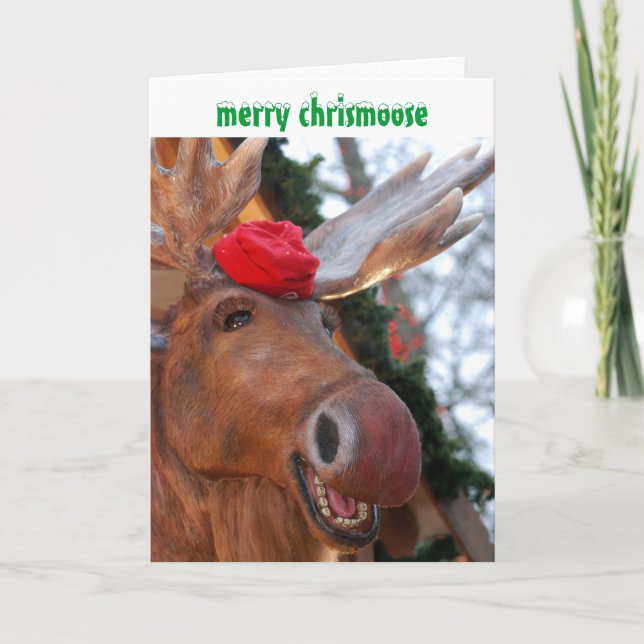 Merry Chrismoose Christmas Card (Front)