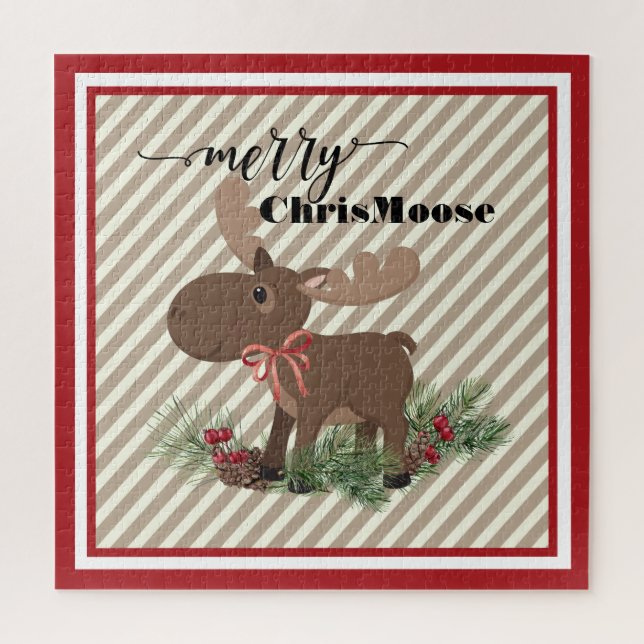 Merry ChrisMoose Jigsaw Puzzle (Vertical)