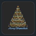 Merry Chrismukkah 2022 Happy Hanukkah Christmas Square Sticker<br><div class="desc">This is a great gift for your family,  friends during Hanukkah holiday. They will be happy to receive this gift from you during Hanukkah holiday.</div>