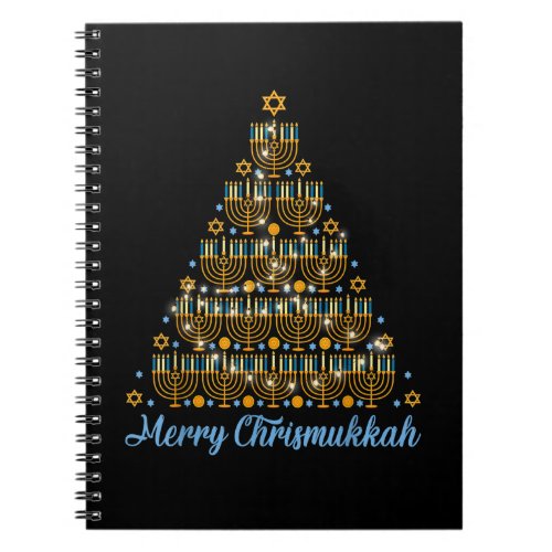 Merry Chrismukkah 2022 Happy Hanukkah Christmas Tr Notebook