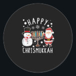 Merry Chrismukkah Christmas Hanukkah Christmas Classic Round Sticker<br><div class="desc">Santa Tee Christmas boys children youth men. Funny humor graphic t-shirt costume for those who believe in Santa Claus,  love deer,  reindeer,  elf,  singing songs,  party decorations.</div>