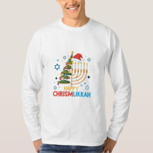 Merry Chrismukkah Christmas Hanukkah Santa T-Shirt