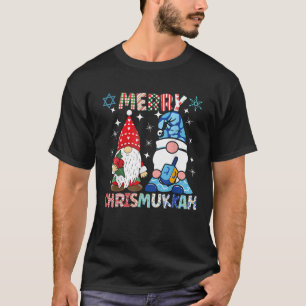 Merry Chrismukkah Funny Gnomes Christmas Hanukkah T-Shirt