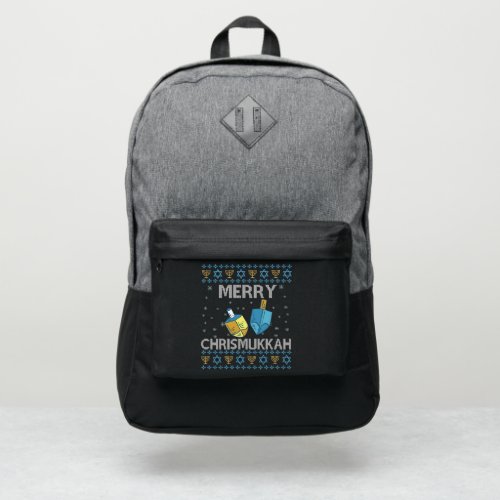 Merry Chrismukkah Funny Jewish Hanukkah Holiday Port Authority Backpack