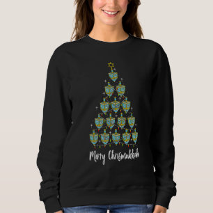 Merry Chrismukkah Hanukkah Dreidel Christmas Tree Sweatshirt
