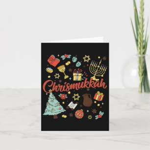 Merry Chrismukkah Happy Christmas Hanukkah 1 Card