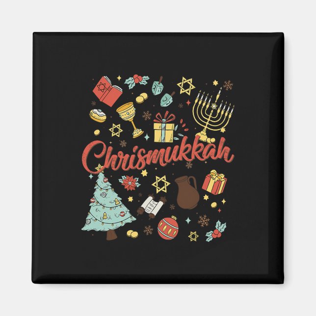 Merry Chrismukkah Happy Christmas Hanukkah 1  Magnet (Front)