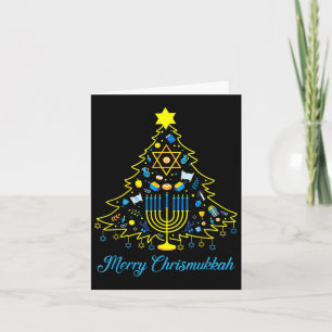 Merry Chrismukkah Happy Christmas Hanukkah 2 Card