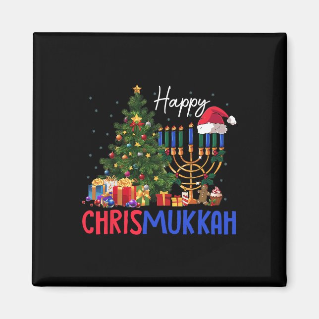 Merry Chrismukkah Happy Christmas Hanukkah 2  Magnet (Front)