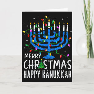 Merry Chrismukkah Happy Christmas Hanukkah Chanuka Card