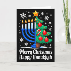 Merry Chrismukkah Happy Christmas Hanukkah Matchin Card