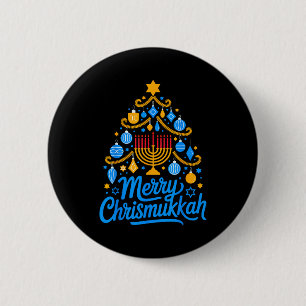 Merry Chrismukkah Holiday Hanukkah Family Matching Button