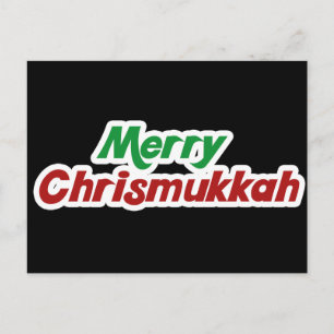 Merry Chrismukkah Holiday Postcard