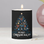 Merry Chrismukkah Jewish Holiday Hanukkah Pillar Candle<br><div class="desc">Merry Chrismukkah Jewish Holiday Hanukkah Religious</div>