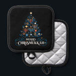 Merry Chrismukkah Jewish Holiday Hanukkah Pot Holder<br><div class="desc">Merry Chrismukkah Jewish Holiday Hanukkah Religious</div>