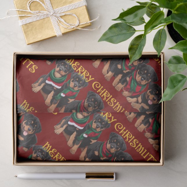 Merry Chrismutts Christmas Holiday Puppies Festive Tissue Paper (Gift)