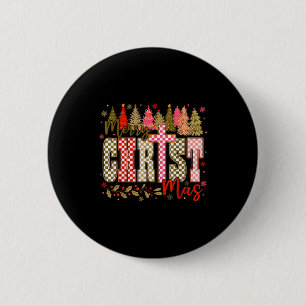 Merry Christ Jesus Christmas Holiday Christian God Button