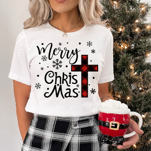 Merry Christ Mas Christian Christmas Holiday T-Shirt