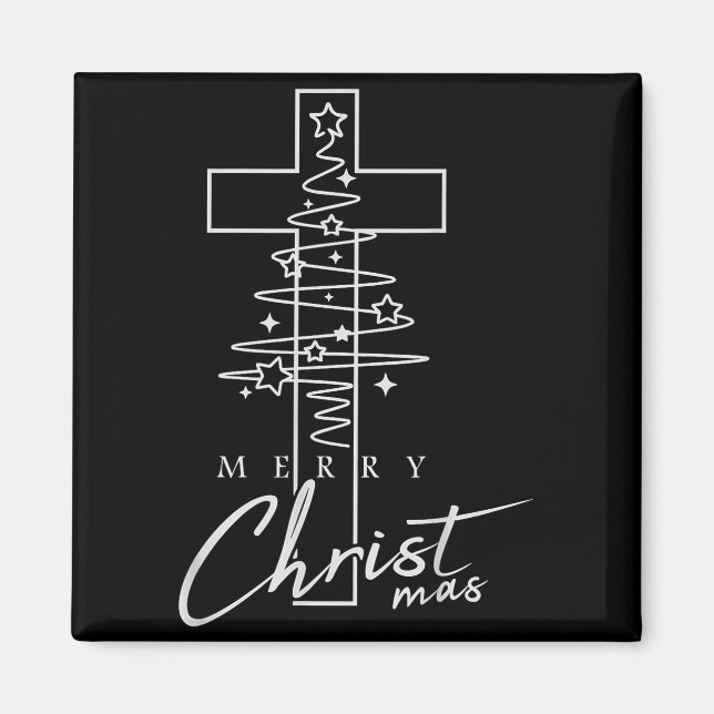 Merry Christ Mas Christian Christmas Jesus Christm Magnet (Front)