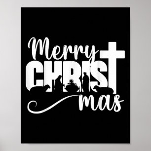 Merry Christ Mas Christian Christmas Jesus Christm Poster