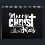 Merry Christ Mas Christian Christmas Jesus Family  Calendar<br><div class="desc">Merry Christ Mas Christian Christmas Jesus Family</div>